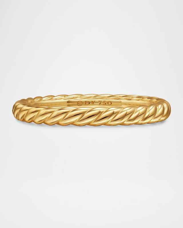 DY Unity Cable Ring in 18K Yellow Gold, 2.45mm